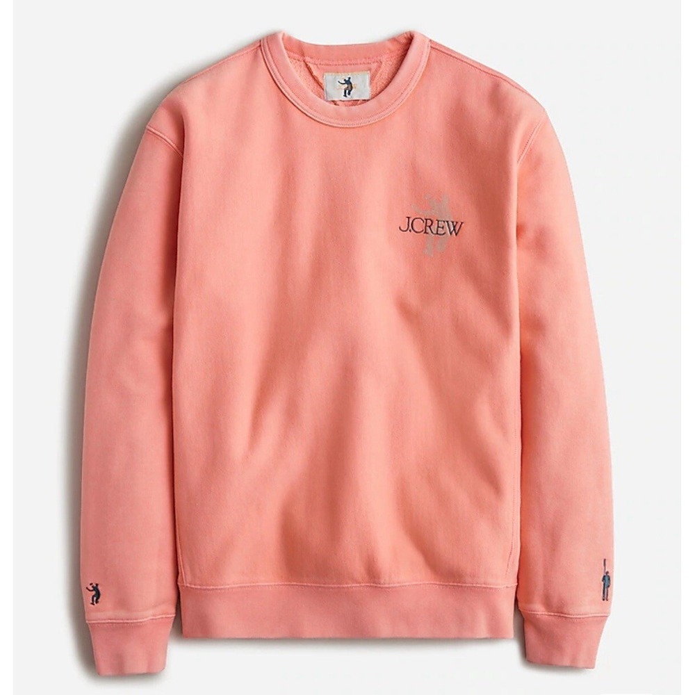 Limited-edition Union LA X J.Crew embroidered graphic fleece sweatshirt M Medium